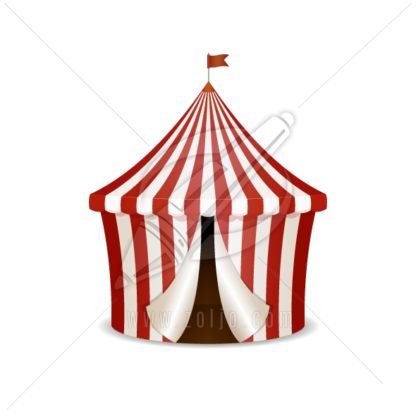 Circus tent vector illustration isolated on white