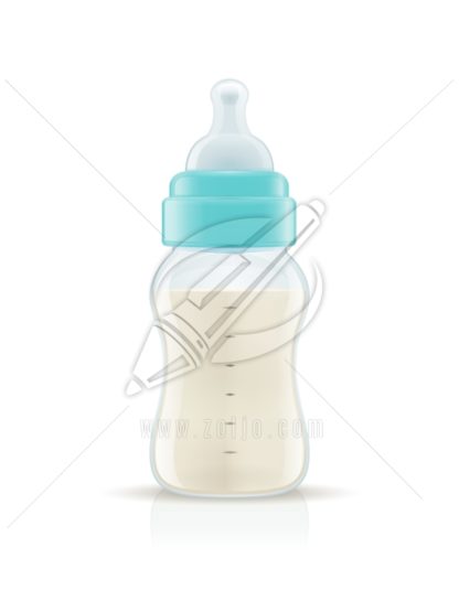 Baby bottle vector illustration isolated on white