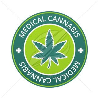 Medical Cannabis Label Vector Illustration