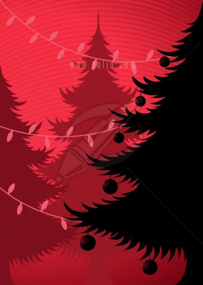 Christmas trees silhouettes vector illustration