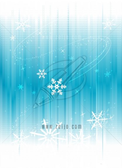 Abstract Ice Background With Snowflakes