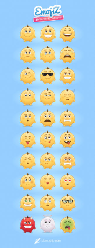 Emojiz - 30 Cute Emoticons Collection