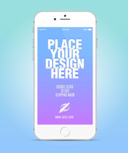 Free Iphone 6 Vector Mockup Template