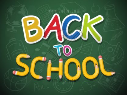 Blackboard with back to school text and chalk drawn icons vectors illustration