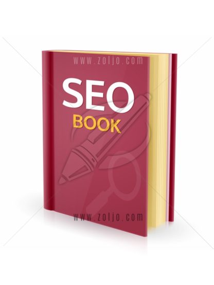 Search engine optimization, SEO book vector illustration isolated on white