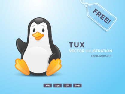 Linux Tux Penguin Free Vector Illustration