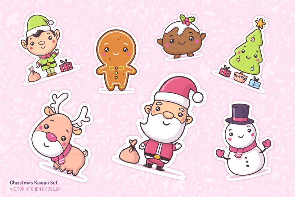 Christmas Kawaii Set - Graphics Web Store